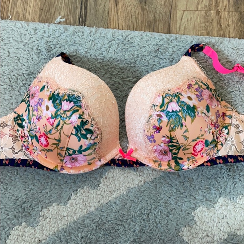 Victoria’s Secret Neon Floral Push Up Bra
